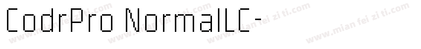 CodrPro NormalLC字体转换